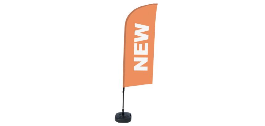 Bandera Aluminio Vela Kit Completo Nuevo Naranja Inglés Tanque de Agua