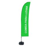 Bandera Económica Vela Kit Completo Comida Para Llevar Verde Espanol