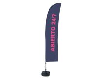 Bandera Económica Vela Kit Completo Abierto 24/7 Espanol