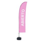 Bandera Económica Vela Kit Completo Abierto Rosa Espanol