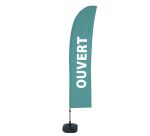 Strandflagge Budget Wind komplettes Set Ouvert Französisch grün