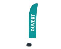 Beach Flag Budget Wind complete set Ouvert Frans groen