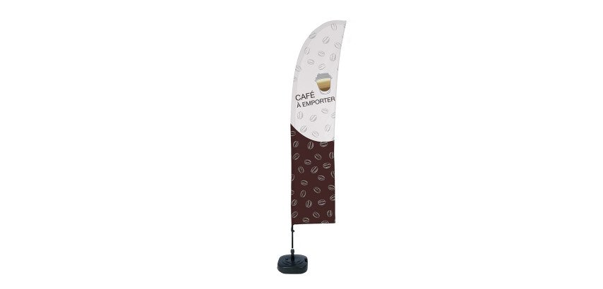 Beach Flag Budget Wind Complete Set Takeaway Coffee French