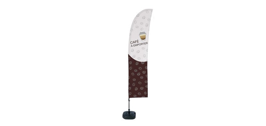 Beach Flag Budget Wind complete set Café à Emporter Frans