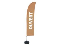 Beach Flag Budget Wind complete set Ouvert Frans bruin ECO