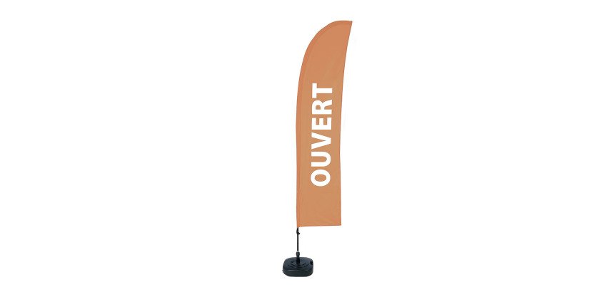 Beach Flag Budget Wind complete set Ouvert Frans bruin