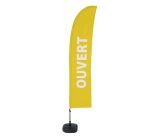 Strandflagge Budget Wind komplettes Set Ouvert Französisch gelb ÖKO