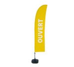 Beach Flag Budget Wind Complete Set Open Yellow French