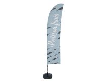 Beach Flag Budget Wind complete set Poisson Frais Frans ECO