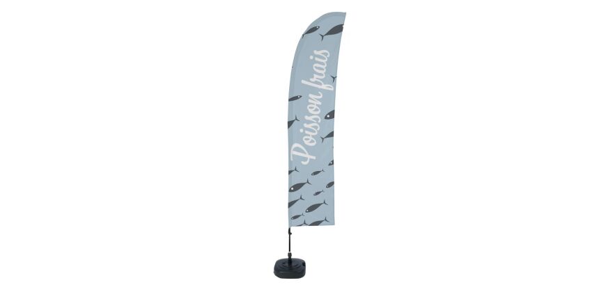Beach Flag Budget Wind Complete Set Fresh French Fish ECO