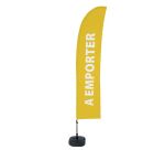 Strandflagge Budget Wind komplettes Set A Emporter Französisch gelb ÖKO