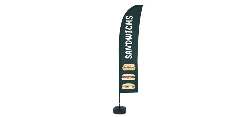 Beach Flag Budget Wind Complete Set French Sandwich ECO