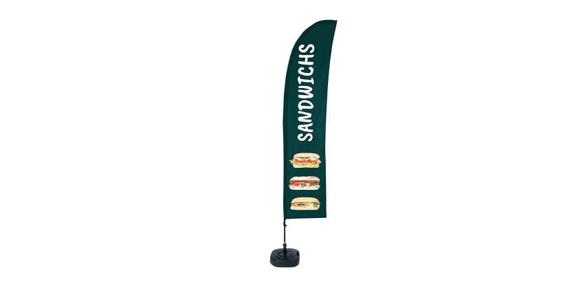 Beach Flag Budget Wind Complete Set Sandwich French