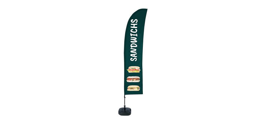Beach Flag Budget Wind Complete Set Sandwich French