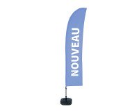 Beach Flag Budget Wind complete set Nouveau Frans blauw