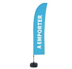 Strandflagge Budget Wind komplettes Set A Emporter Französisch blau ÖKO