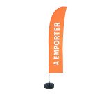 Strandflagge Budget Wind komplettes Set A Emporter Französisch orange