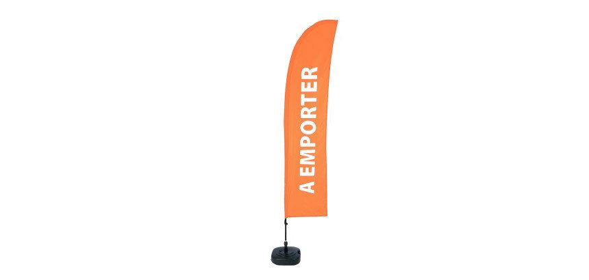 Beach Flag Budget Wind Complete Set Takeaway Orange French