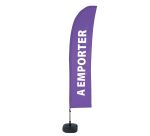 Strandflagge Budget Wind komplettes Set A Emporter Französisch violett ÖKO