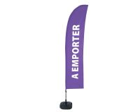 Beach Flag Budget Wind Komplett-Set Emporter Violet Français ECO