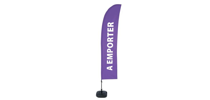 Beach Flag Budget Wind Complete Set Takeaway Purple French ECO