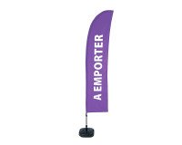 Beach Flag Budget Wind Komplett-Set Emporter Violet Français