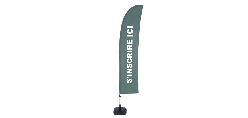 Beach Flag Budget Wind Complete Set Report Here Green French ECO