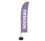 Strandflagge Budget Wind komplettes Set Nouveau Französisch violett ÖKO