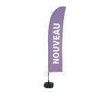 Beach Flag Budget Wind Complete Set New Purple French