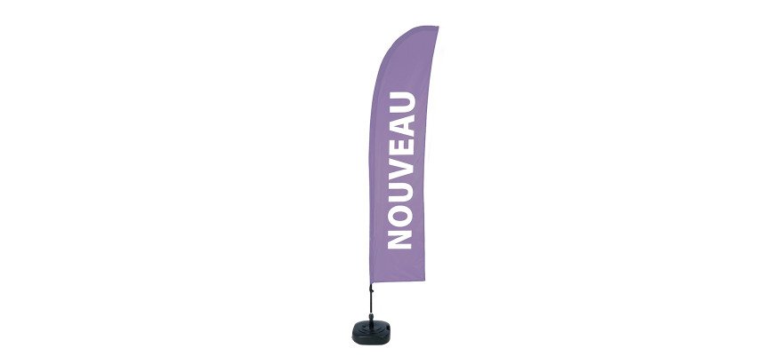 Beach Flag Budget Wind Complete Set New Purple French