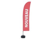 Beach Flag Budget Wind complete set Ouvert Frans rood ECO