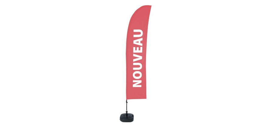 Beach Flag Budget Wind complete set Ouvert Frans rood ECO