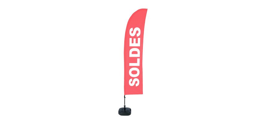 Beach Flag Budget Wind Complete Set Sell Red French