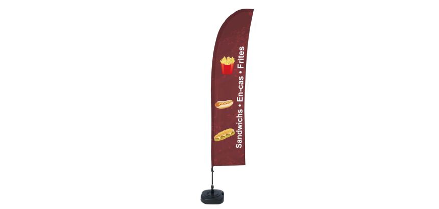 Beach Flag Budget Wind Complete Set French Collations ECO