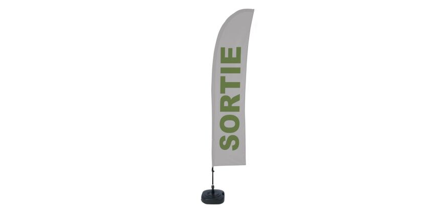 Beach Flag Budget Wind Complete Set French Exit ECO