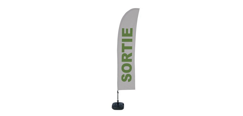 Strandflagge Budget Wind komplettes Set Sortie Französisch