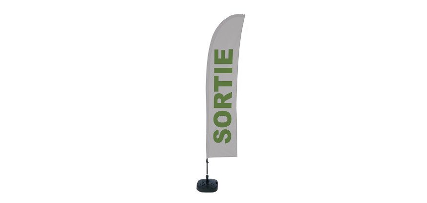 Beach Flag Budget Wind Complete Set Exit French