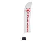 Beach Flag Budget Wind complete set Premiers Secours Frans ECO