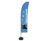 Strandflagge Budget Wind komplettes Set Pneus d'Hiver Französisch ÖKO