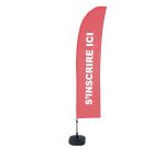Strandflagge Budget Wind komplettes Set S'inscrire Ici Französisch rot ÖKO