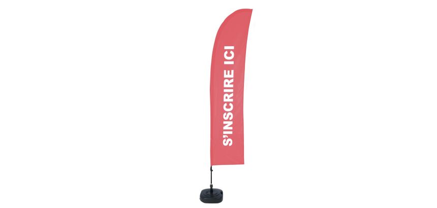 Beach Flag Budget Wind Complete Set Report Here Grey French ECO
