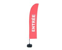 Beach Flag Budget Wind complete set Entrée Frans rood