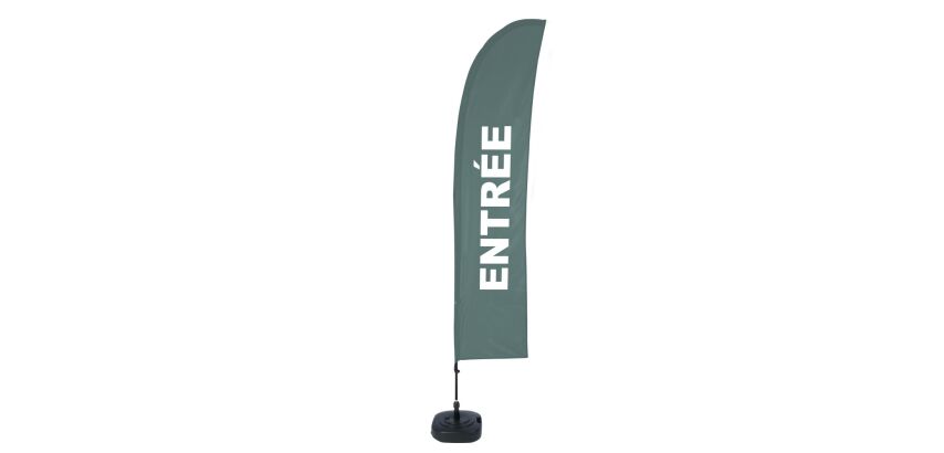 Beach Flag Budget Wind Complete Set Green Entry French ECO