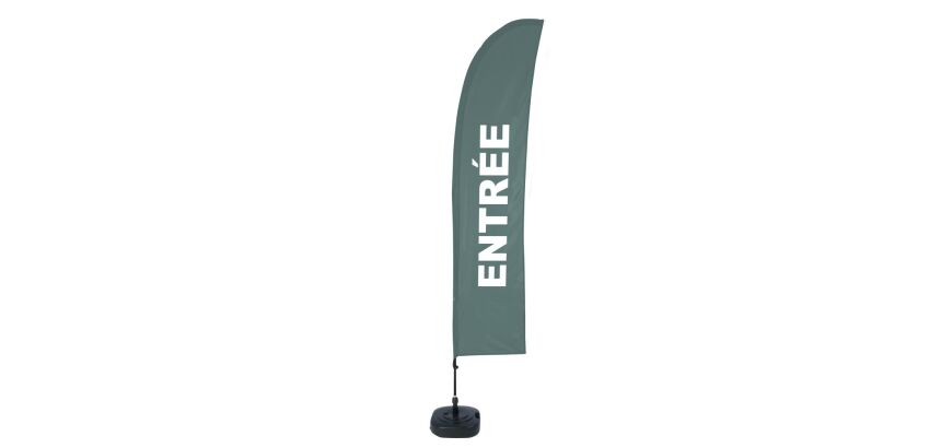 Beach Flag Budget Wind Complete Set Green Entry French ECO