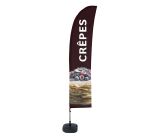 Beach Flag Budget Wind Complete Set French Crêpes ECO