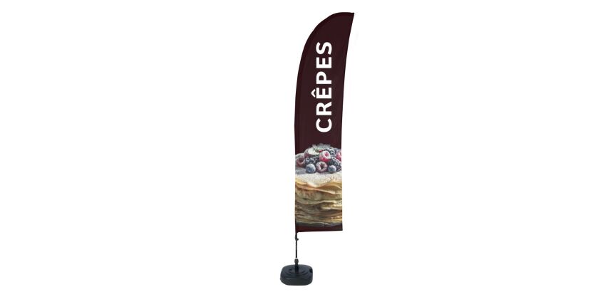 Beach Flag Budget Wind Complete Set French Crêpes ECO