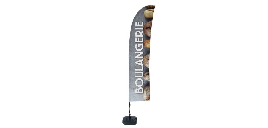 Beach Flag Budget Wind Komplett-Set Pâtisserie Français ECO