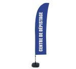 Beach Flag Budget Wind Complete Set Test Location Blue French