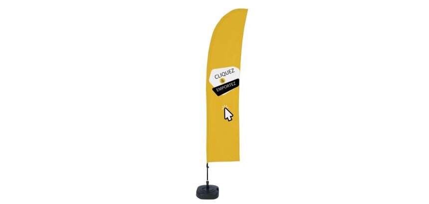Bandera Económica Vela Kit Completo Haz Clic Y Recoge Jaune