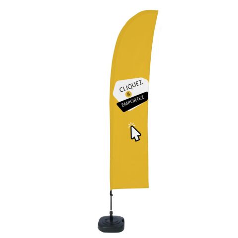 Bandera Económica Vela Kit Completo Haz Clic Y Recoge Jaune